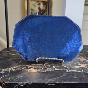Emdeoa Glass Blue Decorative Plate